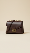 Deep Espresso Structured Shoulder Bag
